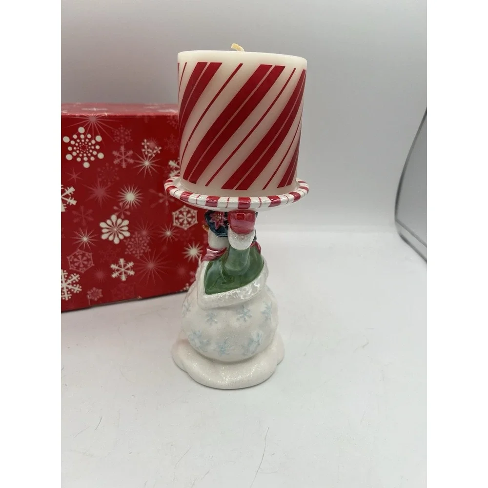 ⛄️ Avon 2002 Festive Holiday Snowman Candleholder with Candle – NIB (New in Box)